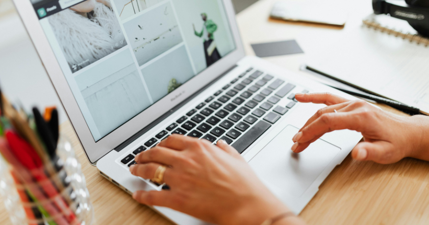 woman viewing hr compliance checklist with team in background