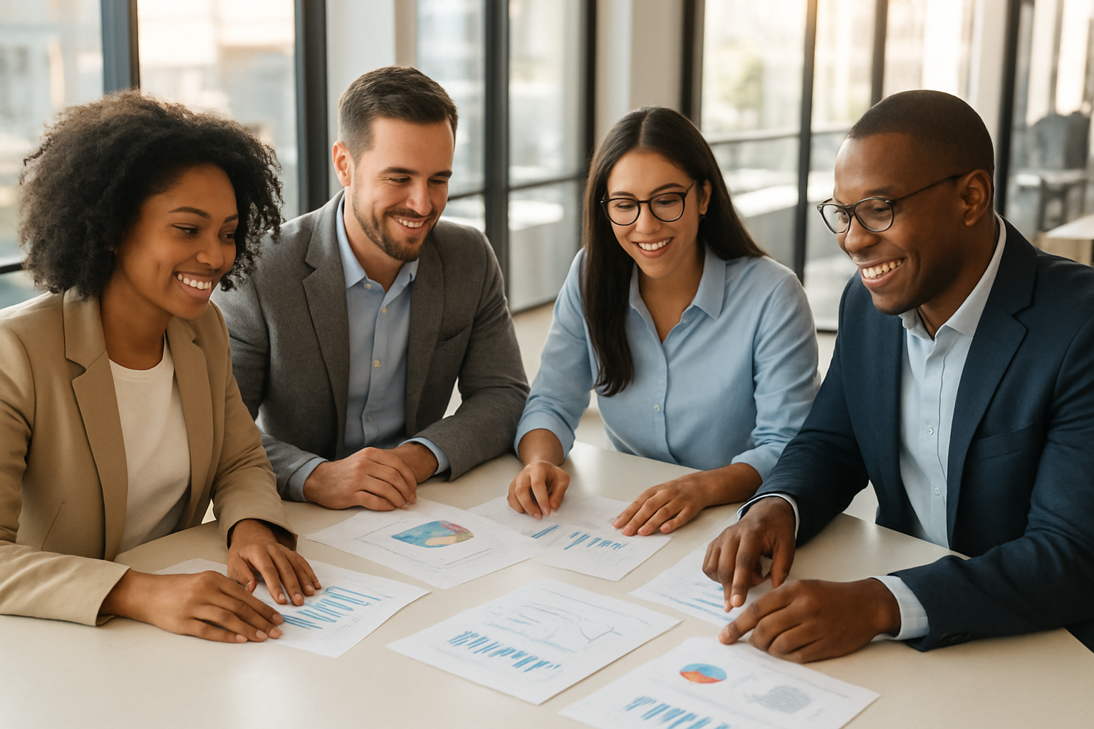 hr_admin_services_0019_Layer 3 woman viewing hr compliance checklist with team in background