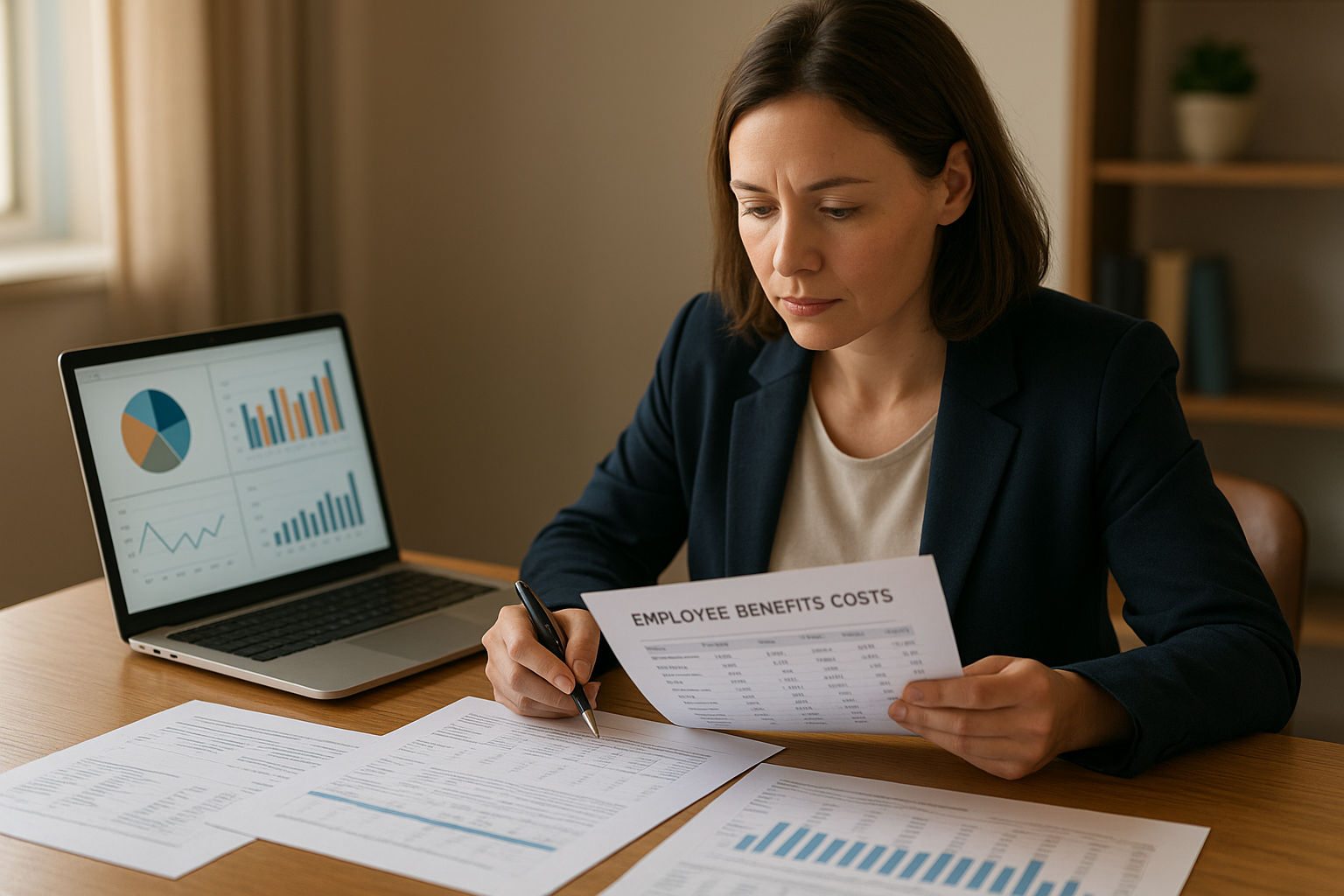 hr_admin_services_0019_Layer 3 woman viewing hr compliance checklist with team in background